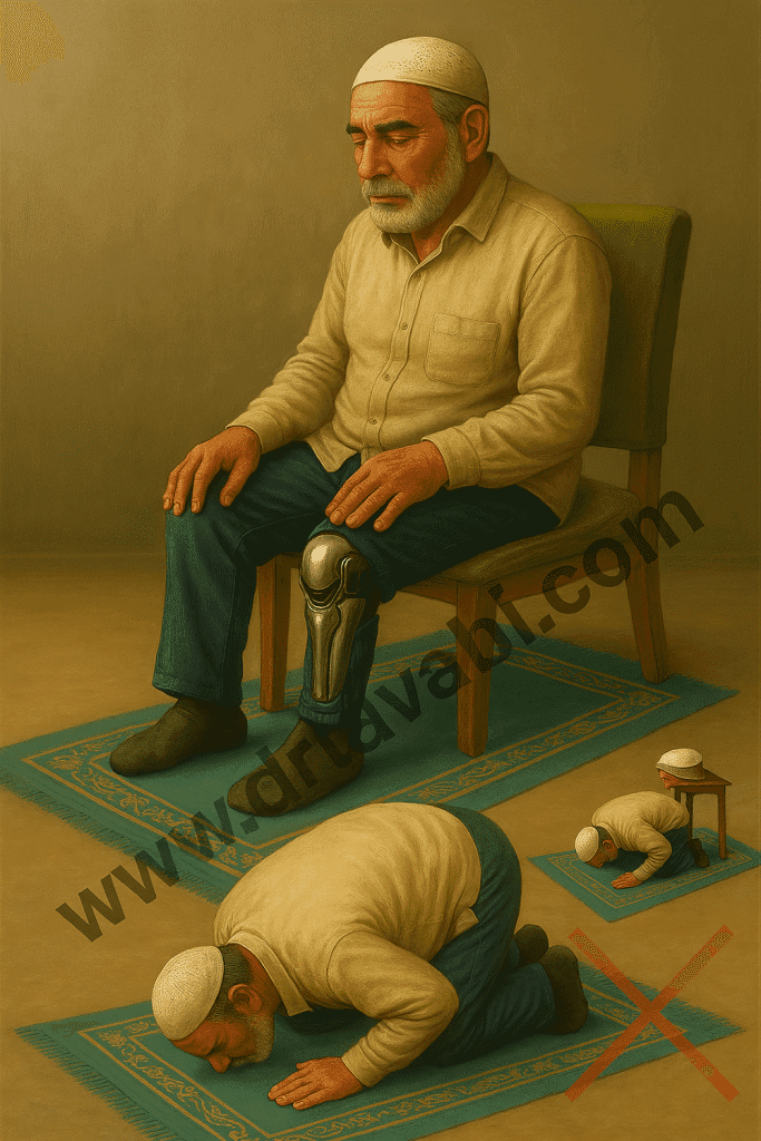 فعالیت‌های مجاز پس از تعویض مفصل زانو - نماز و سجده و چهار زانو و چمباتمه زدن